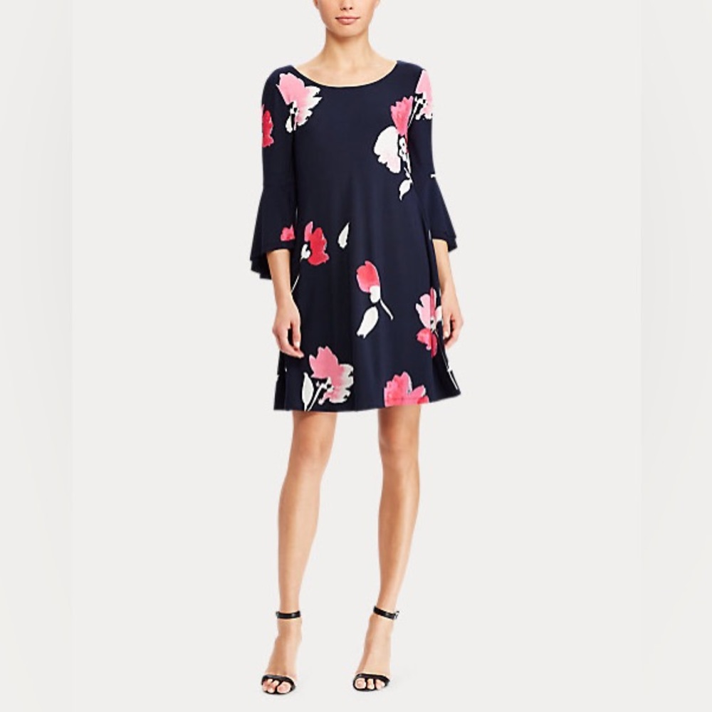 Lauren Ralph Lauren Flutter Sleeve Floral Dress